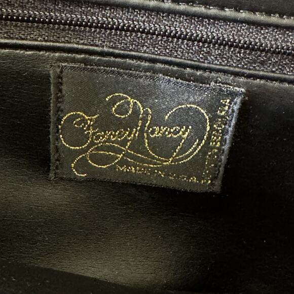 Vintage Fancy Nancy Velvet Floral Evening Bag Purse Wearable Art Hand Painted - Picture 5 of 16